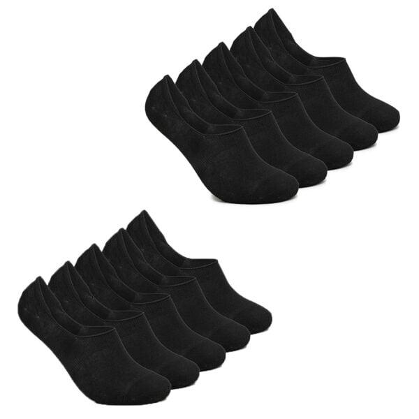 Black Low Cut Loafer Socks Pack of 10