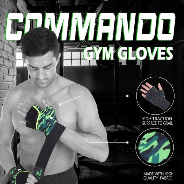 Commando Gloves Half-Finger for Fitness4